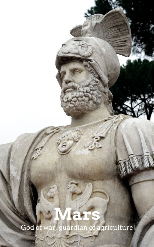 Ares, God of War, Guardian of agriculture, associate with Mars and the Aries zodiac sign.