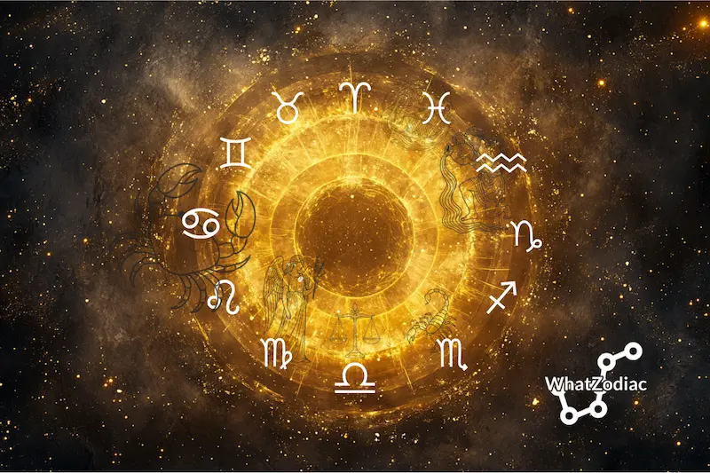 celestial wheel of the 12 zodiac signs