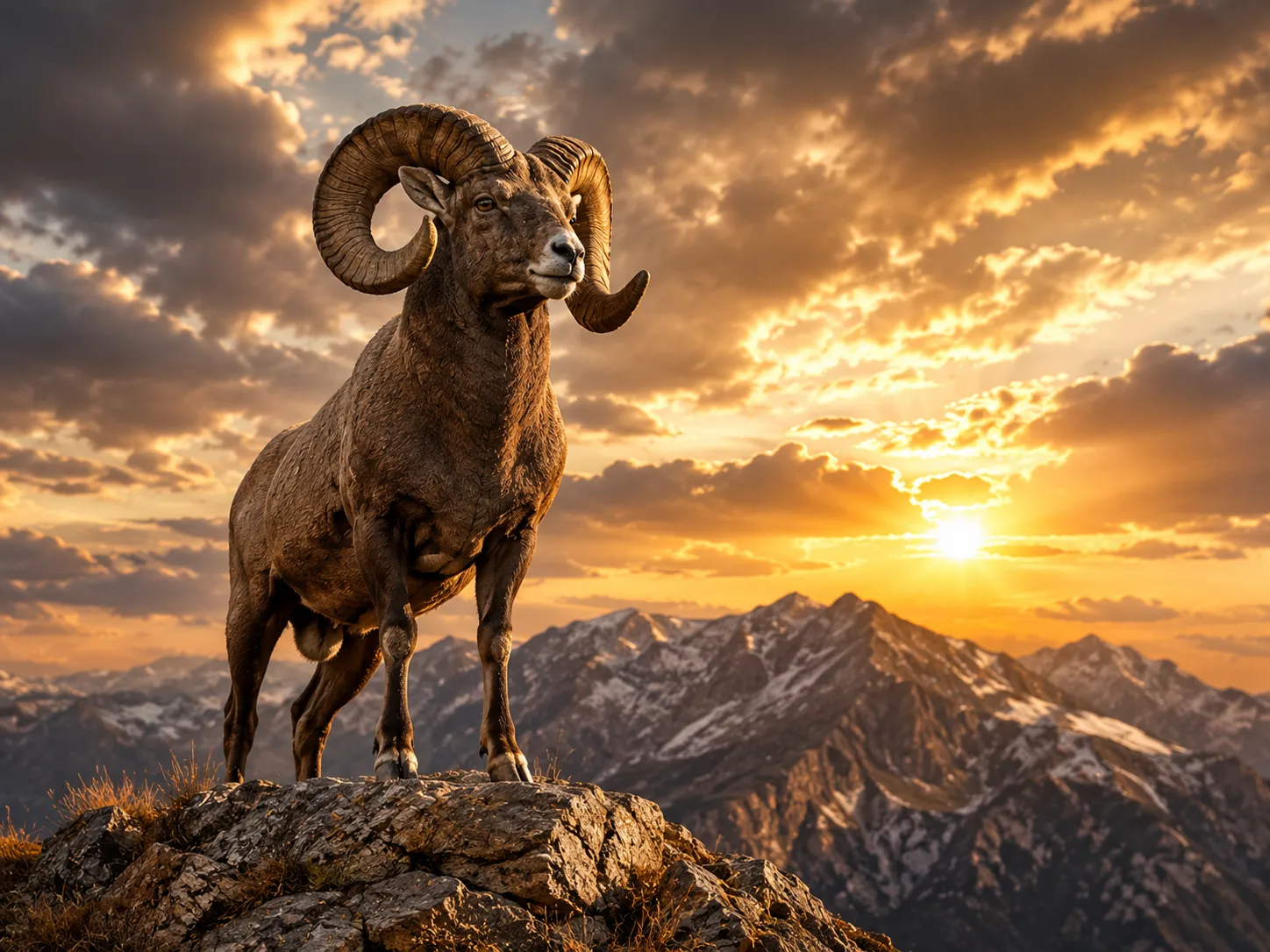 Aries ram symbolism representing courage, determination, and forward movement