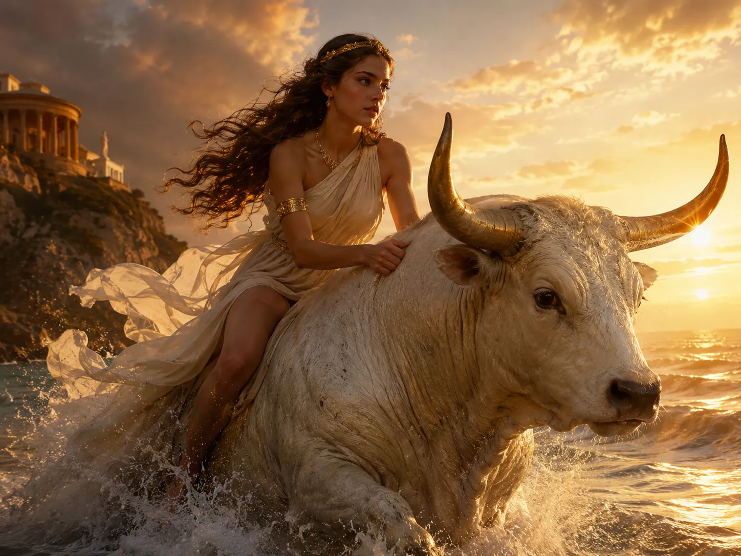The Greek myth of Europa and the divine white bull, one of the most famous legends connected to Taurus