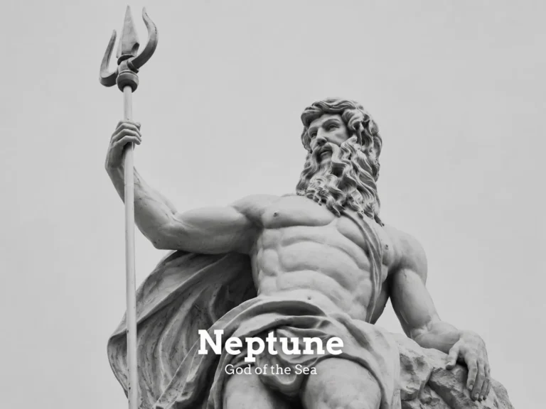 Marble statue of Neptune, the ruling planet of Pisces, symbolizing intuition, imagination, compassion, spirituality, and the limitless depths of emotion.