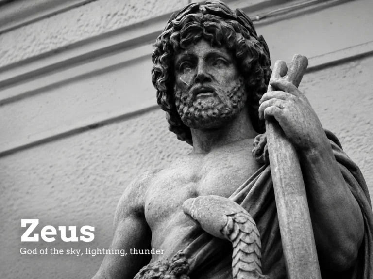 Ancient marble statue of Zeus, ruler of the gods and the ruling planet Jupiter in Sagittarius astrology.
