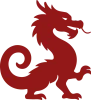 red dragon flat icon for Chinese Zodiac of the dragon